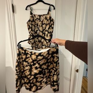 Banana Republic matching tank top camisole & mini skirt , size L